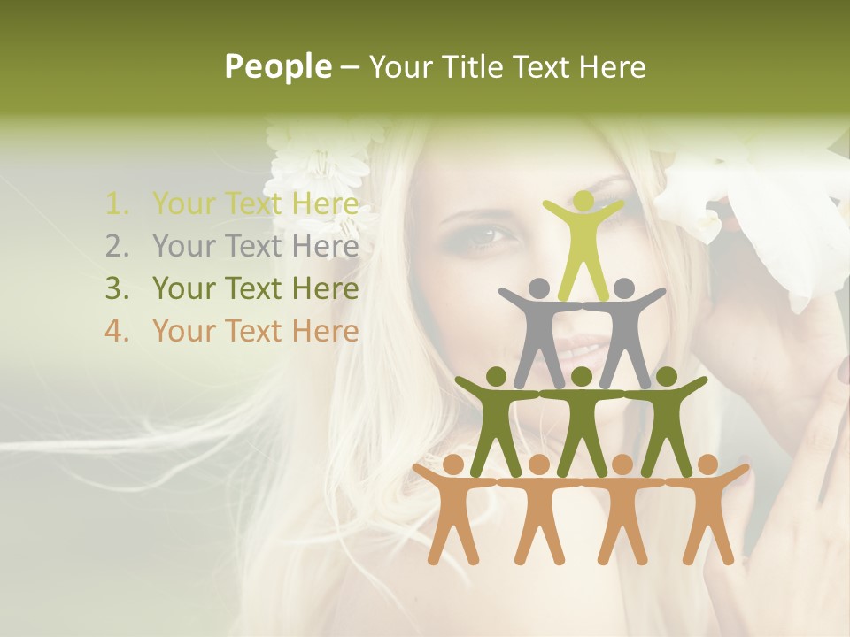 Woman Nature Pretty PowerPoint Template