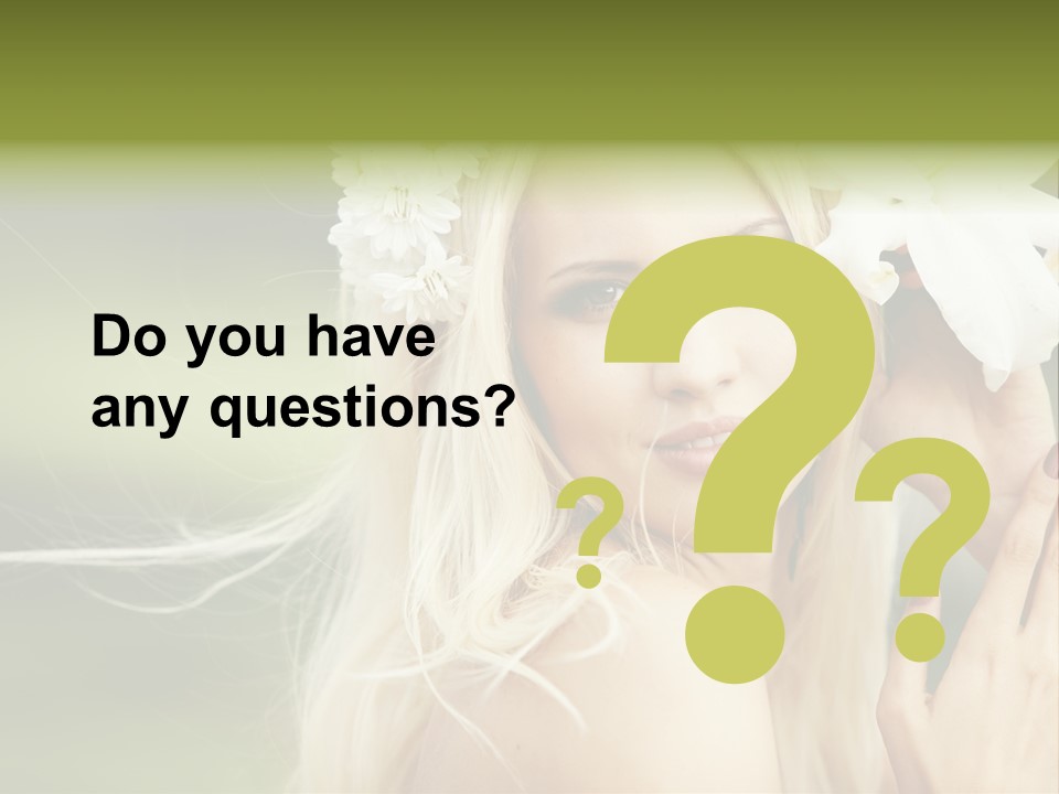 Woman Nature Pretty PowerPoint Template