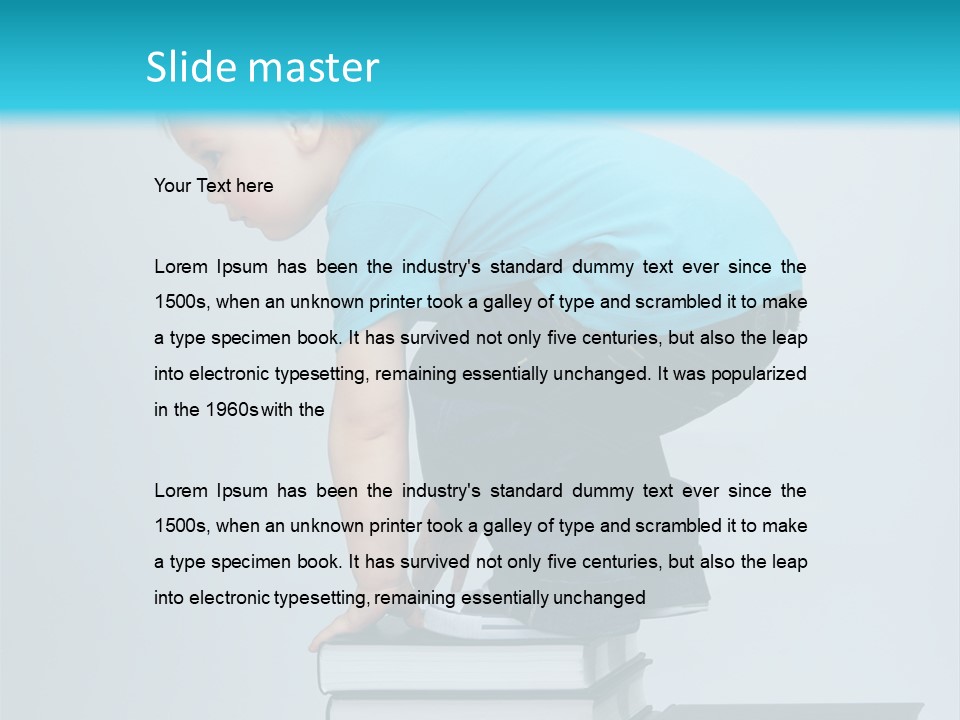 Tower Stack Kid PowerPoint Template