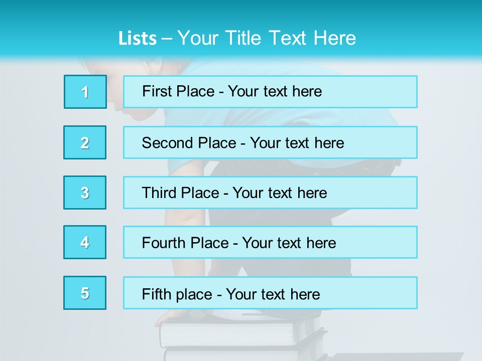 Tower Stack Kid PowerPoint Template