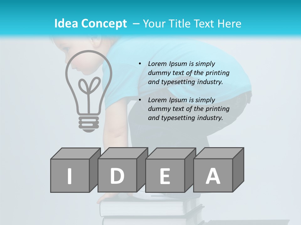 Tower Stack Kid PowerPoint Template