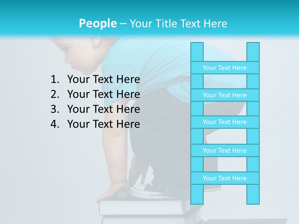 Tower Stack Kid PowerPoint Template