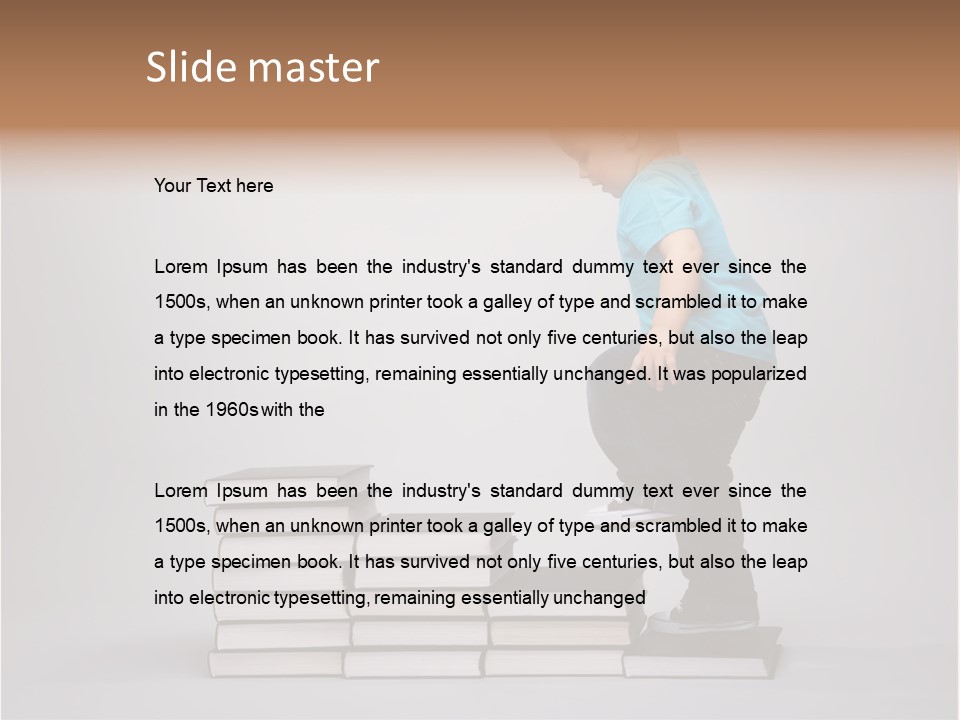 Young Book Homework PowerPoint Template