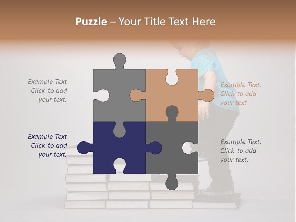 Young Book Homework PowerPoint Template