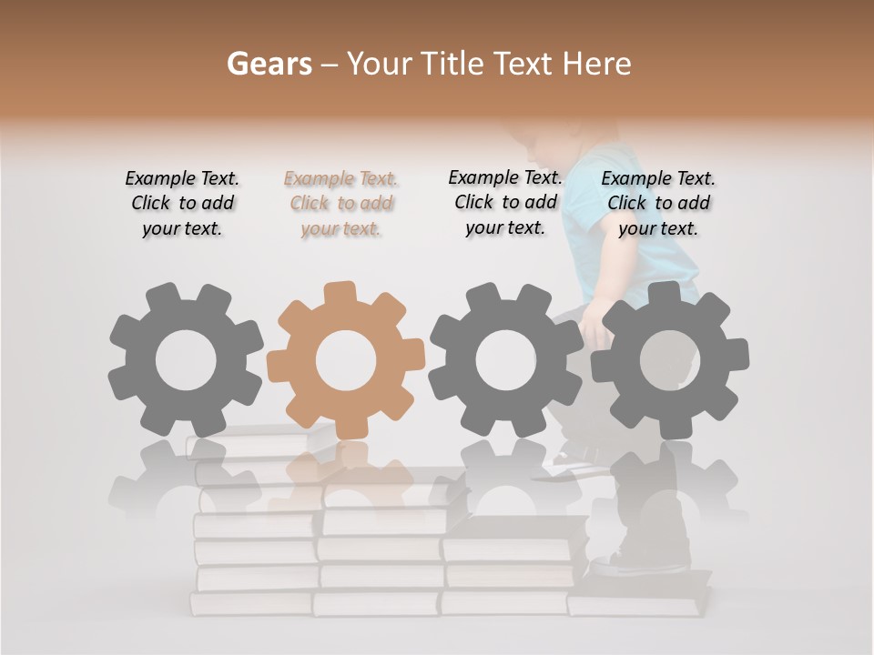 Young Book Homework PowerPoint Template