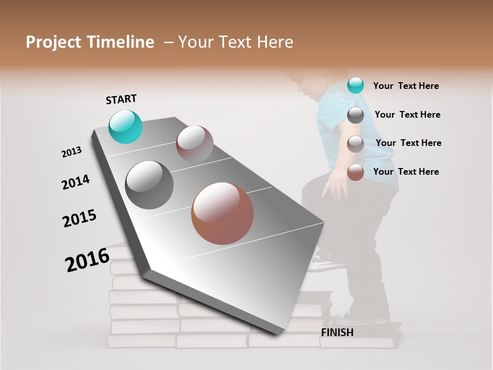 Young Book Homework PowerPoint Template