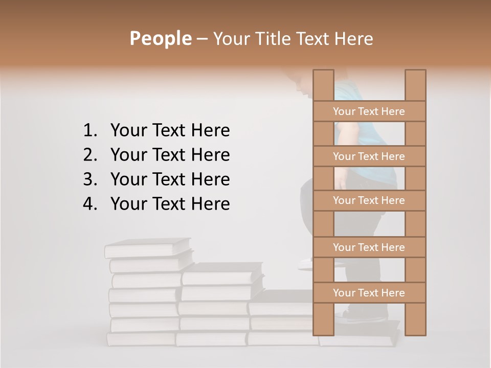 Young Book Homework PowerPoint Template