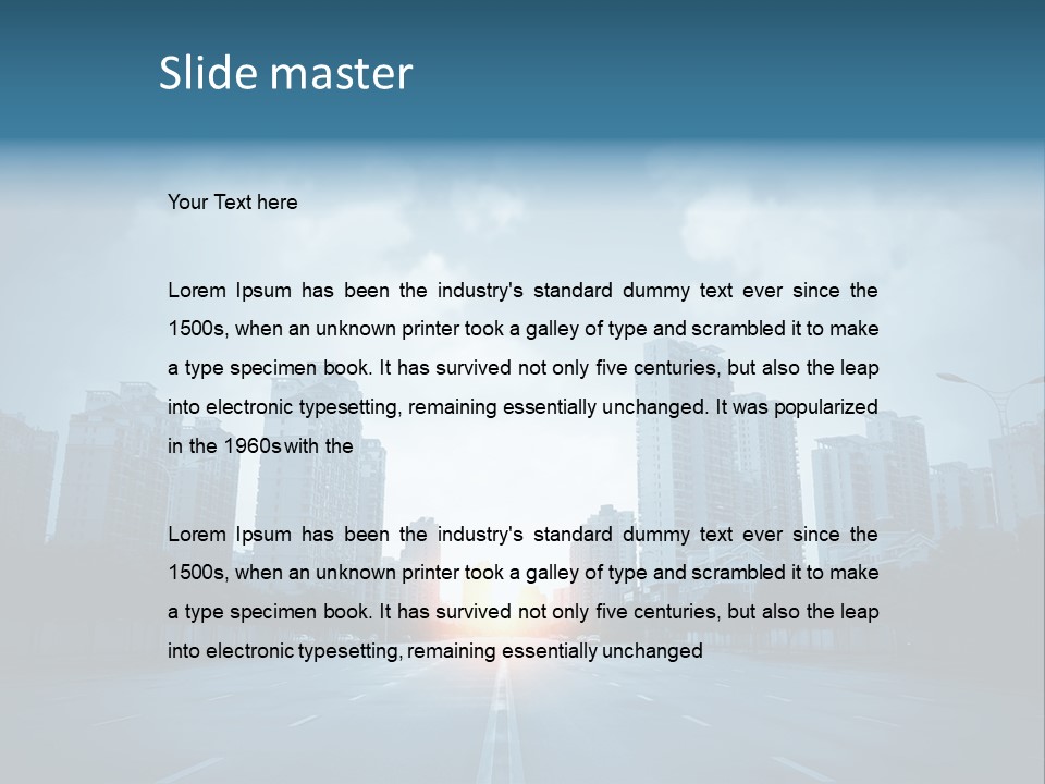 Construction City Road PowerPoint Template