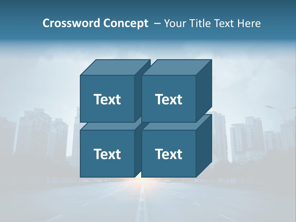 Construction City Road PowerPoint Template