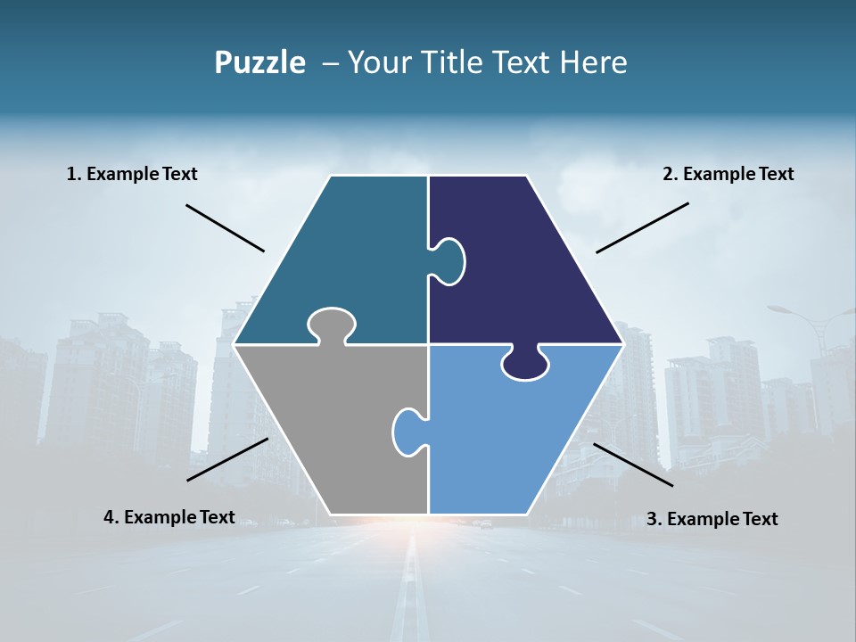 Construction City Road PowerPoint Template