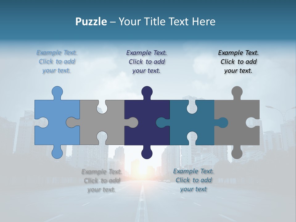 Construction City Road PowerPoint Template