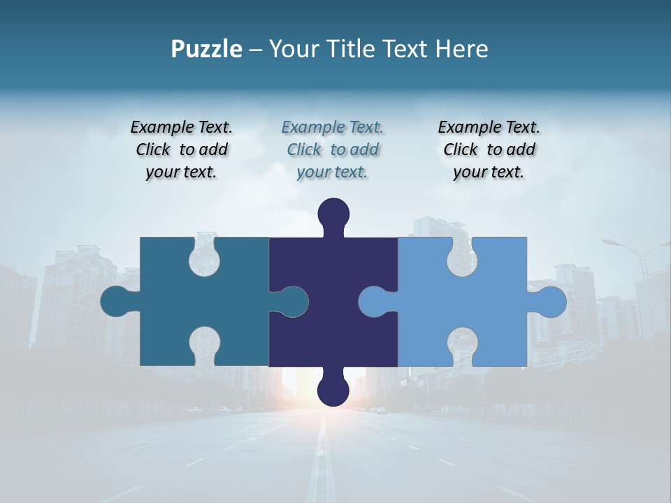 Construction City Road PowerPoint Template