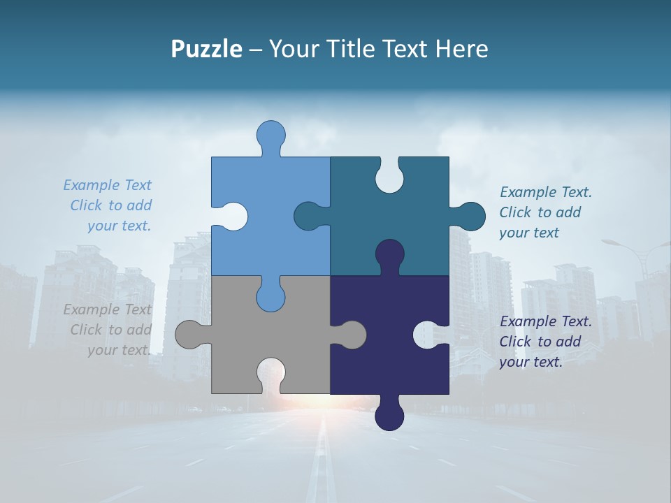 Construction City Road PowerPoint Template