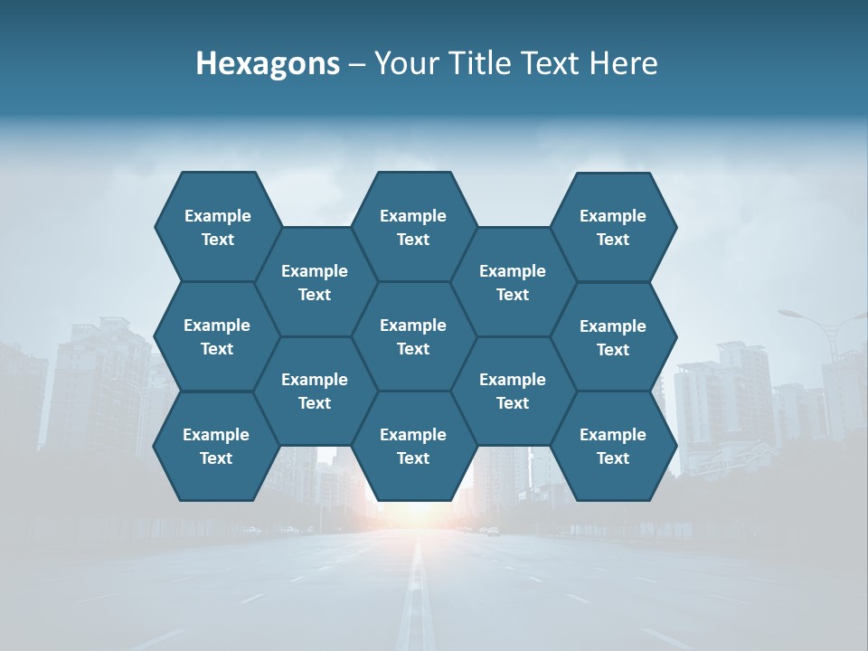 Construction City Road PowerPoint Template