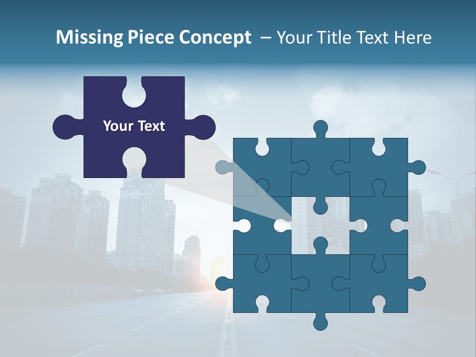 Construction City Road PowerPoint Template