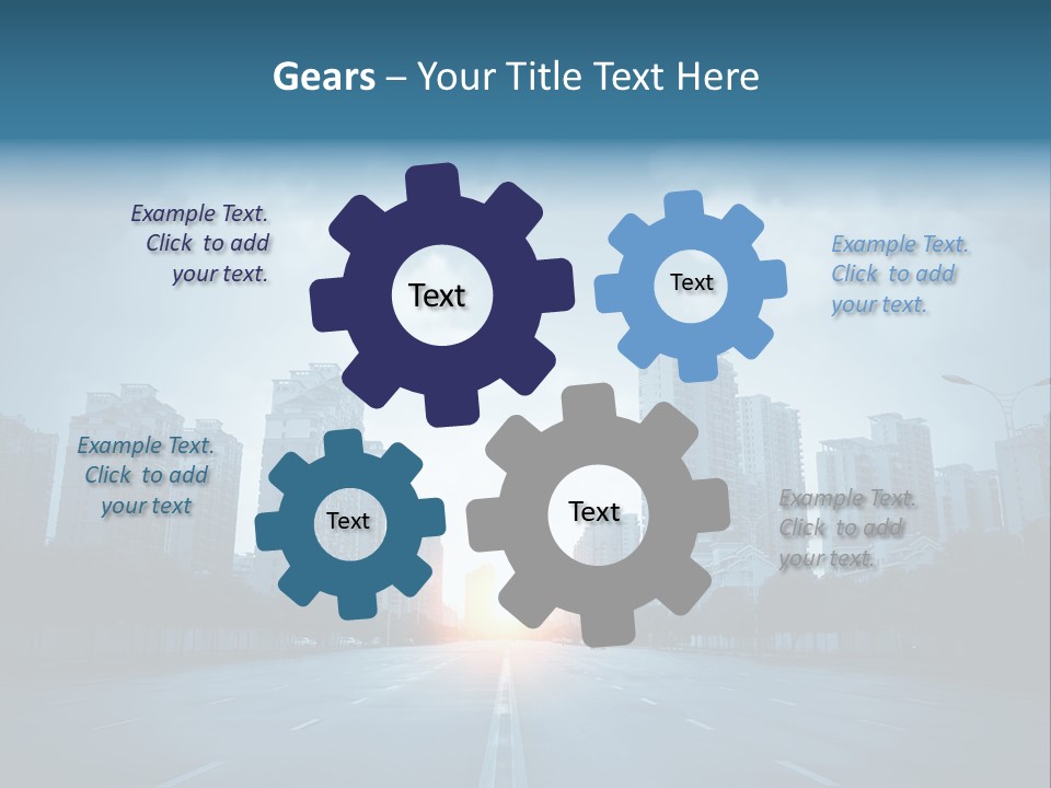 Construction City Road PowerPoint Template