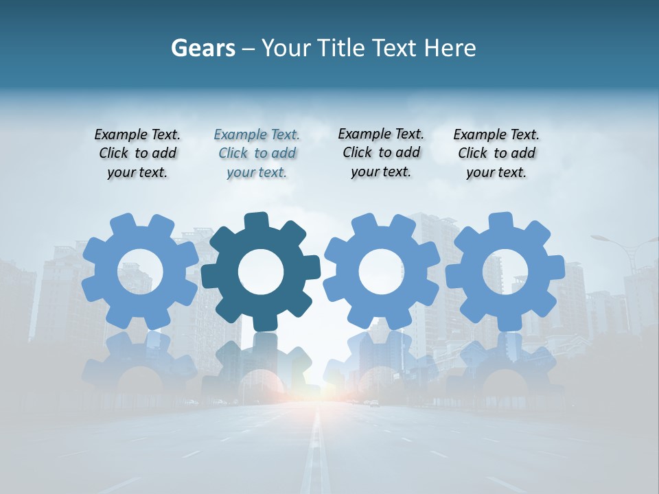 Construction City Road PowerPoint Template