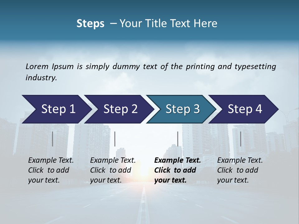 Construction City Road PowerPoint Template