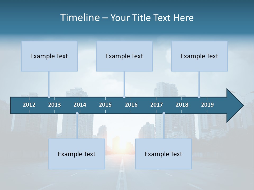 Construction City Road PowerPoint Template