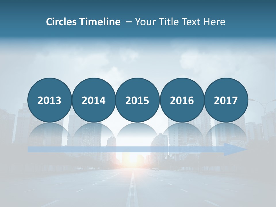 Construction City Road PowerPoint Template