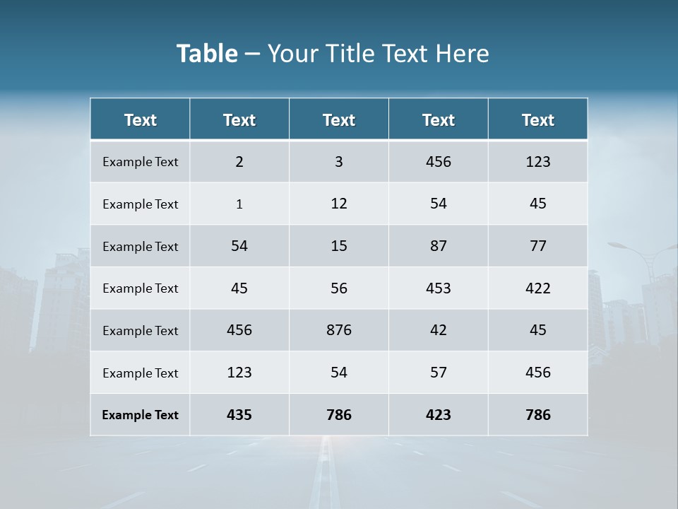 Construction City Road PowerPoint Template
