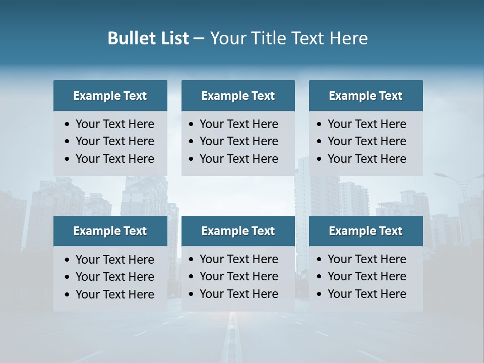 Construction City Road PowerPoint Template