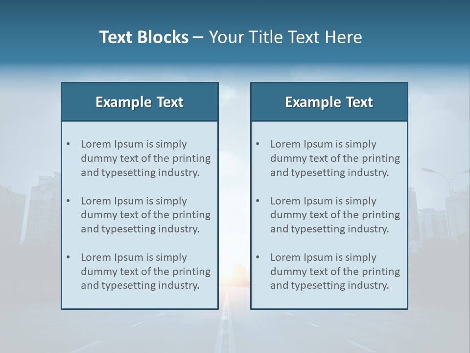 Construction City Road PowerPoint Template