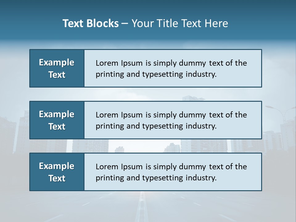 Construction City Road PowerPoint Template