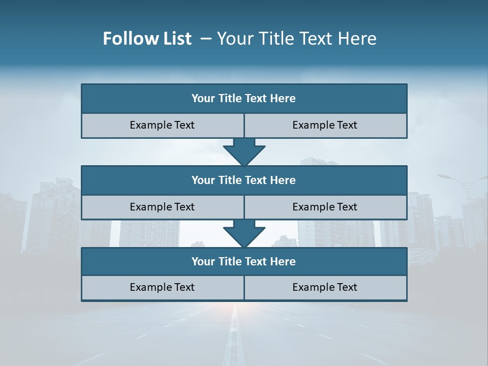 Construction City Road PowerPoint Template