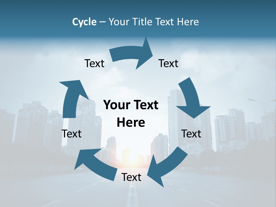 Construction City Road PowerPoint Template