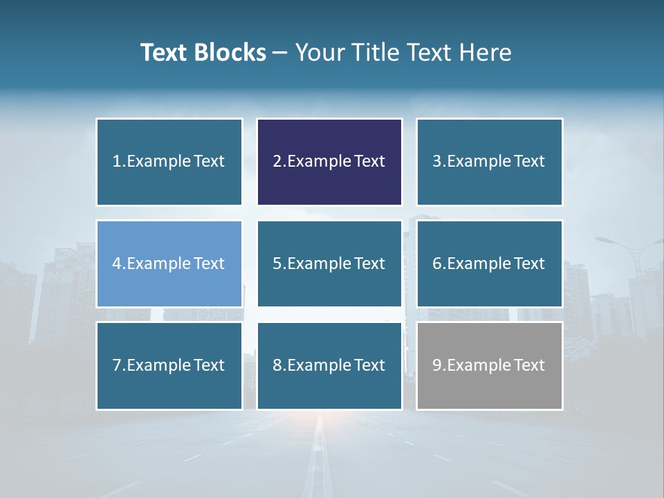 Construction City Road PowerPoint Template