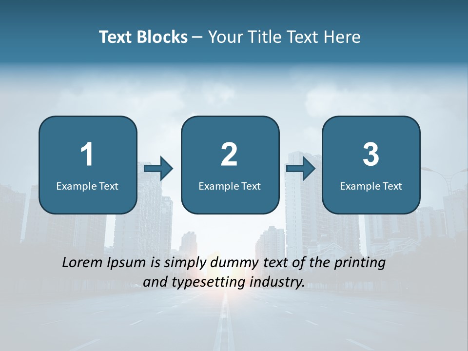 Construction City Road PowerPoint Template