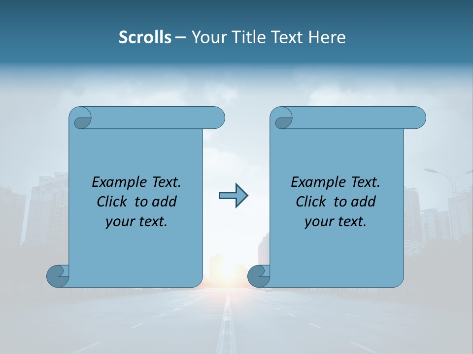Construction City Road PowerPoint Template