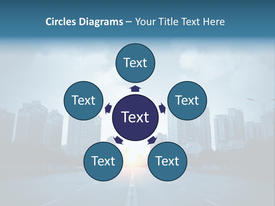 Construction City Road PowerPoint Template