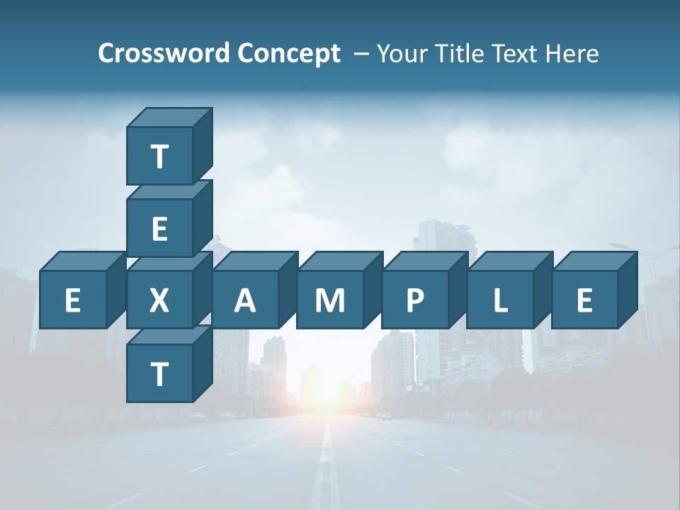Construction City Road PowerPoint Template