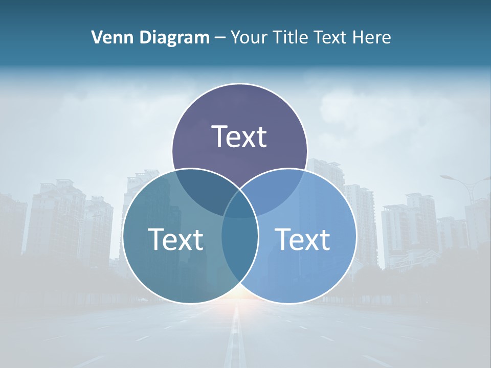 Construction City Road PowerPoint Template
