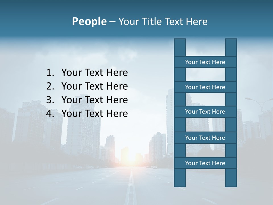 Construction City Road PowerPoint Template