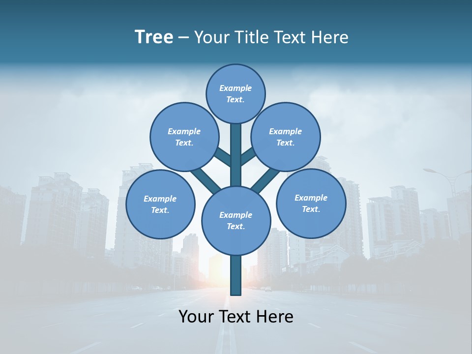Construction City Road PowerPoint Template