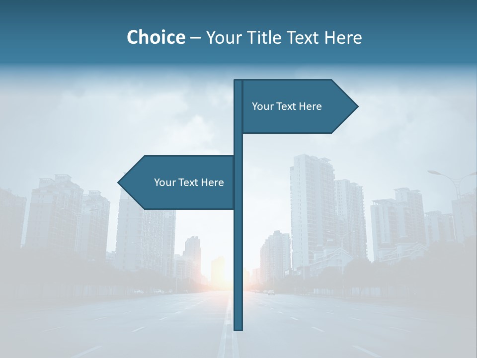 Construction City Road PowerPoint Template