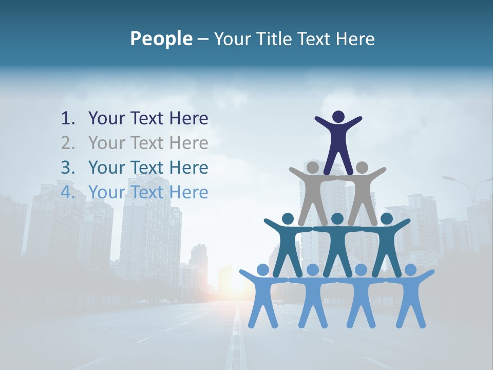 Construction City Road PowerPoint Template