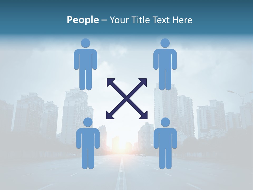 Construction City Road PowerPoint Template