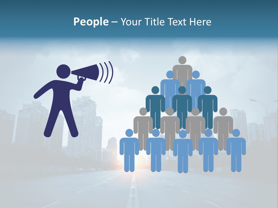 Construction City Road PowerPoint Template