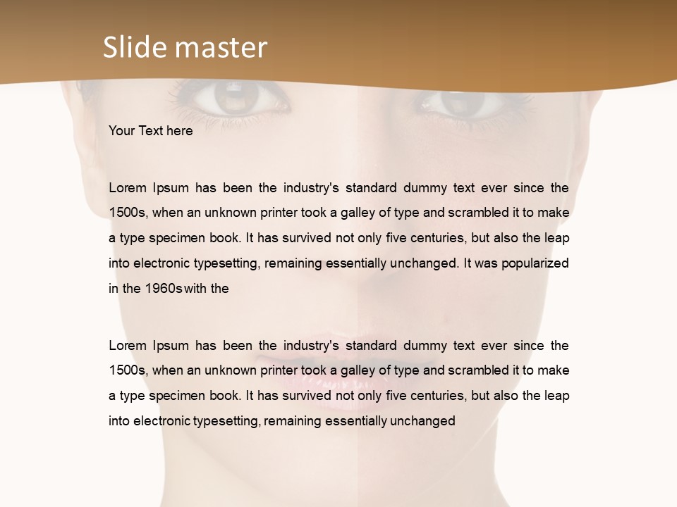 Lips Beautiful Face PowerPoint Template