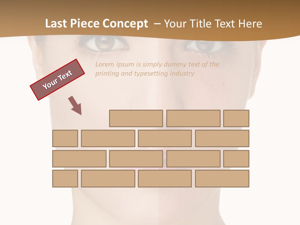 Lips Beautiful Face PowerPoint Template