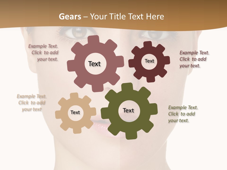 Lips Beautiful Face PowerPoint Template