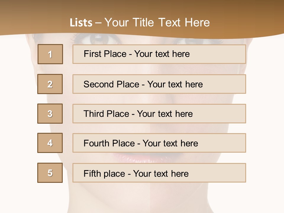 Lips Beautiful Face PowerPoint Template