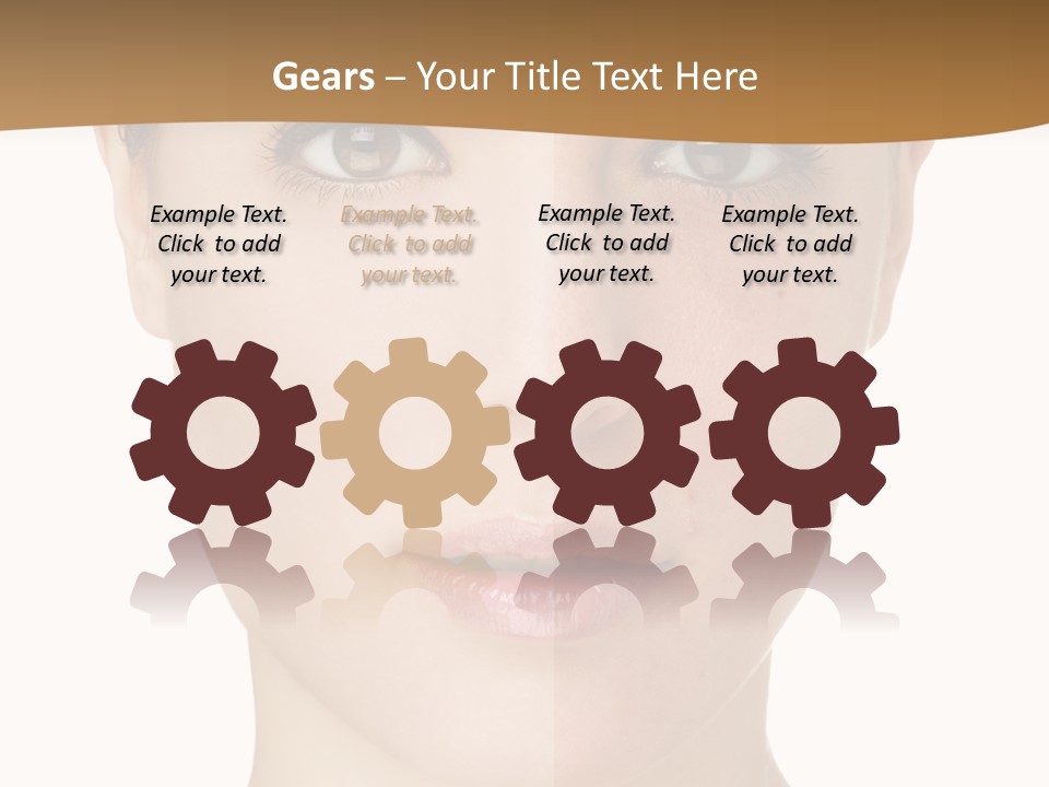 Lips Beautiful Face PowerPoint Template