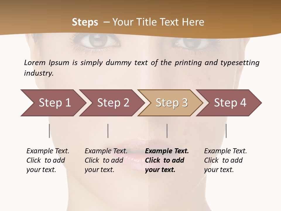 Lips Beautiful Face PowerPoint Template