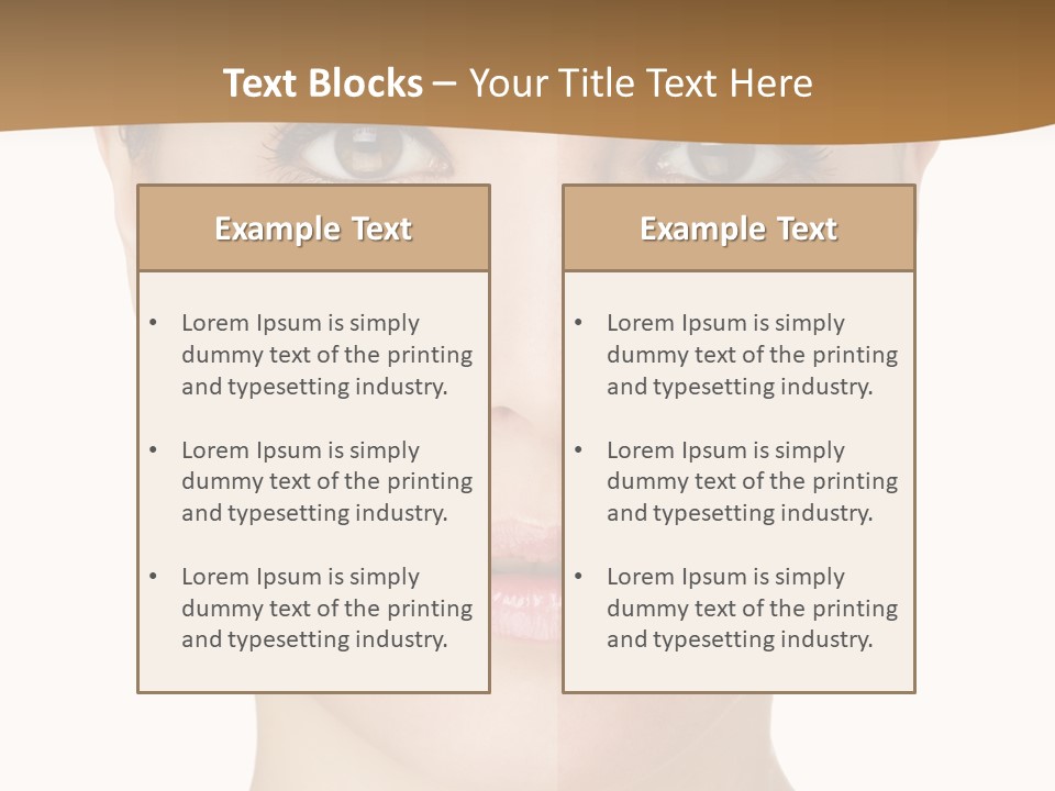 Lips Beautiful Face PowerPoint Template