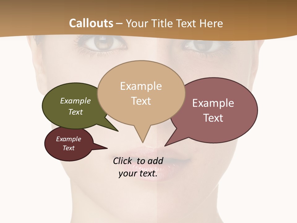 Lips Beautiful Face PowerPoint Template